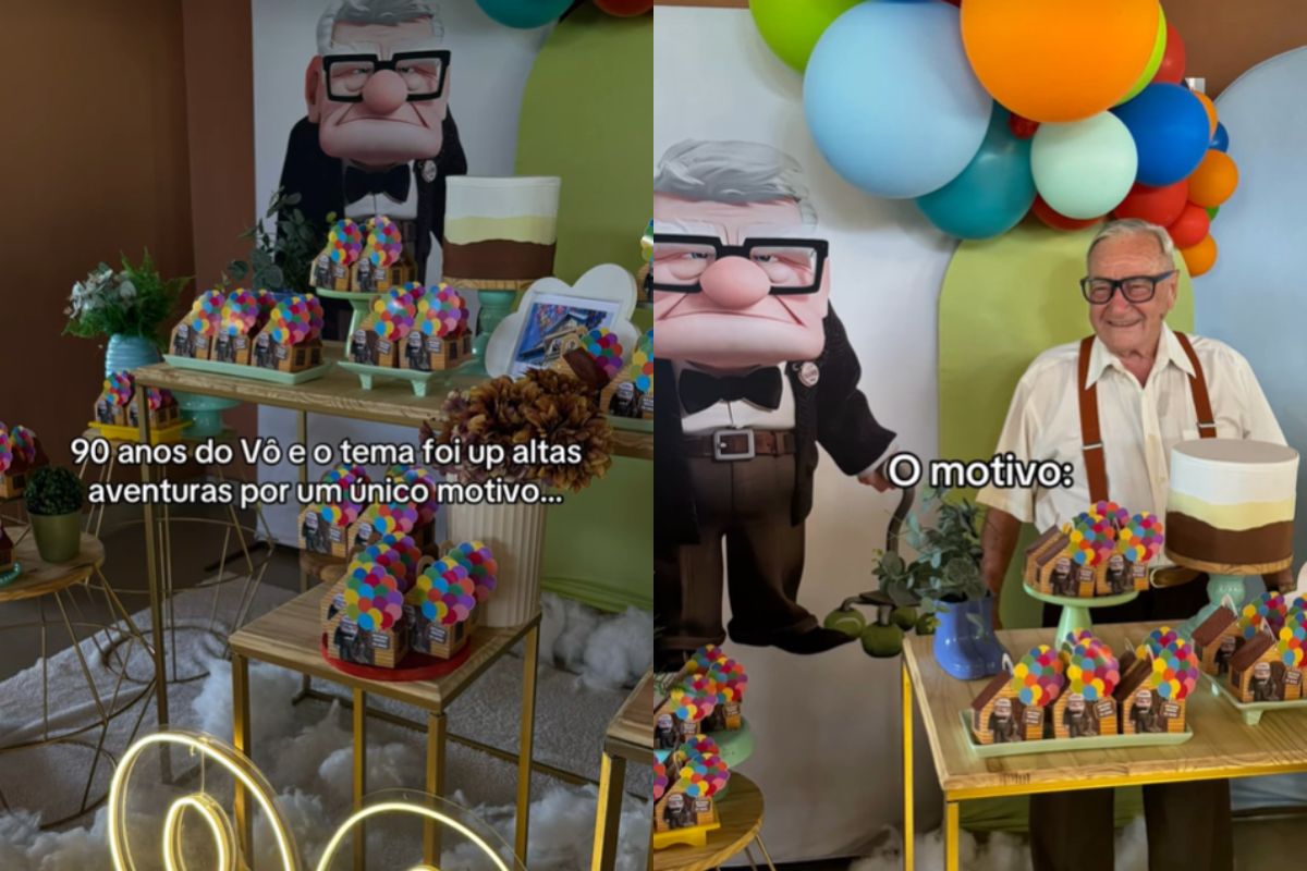 decoração festa idoso simples versus luxuosa