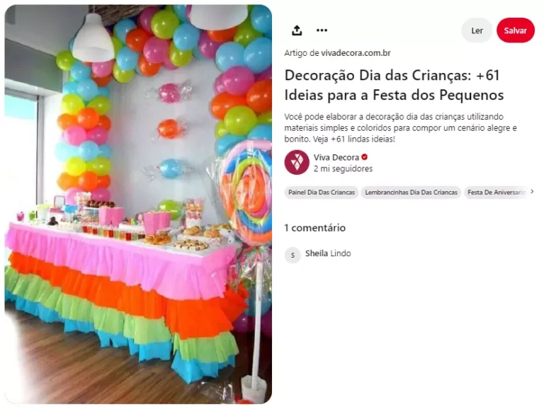 como economizar decoração dia das crianças