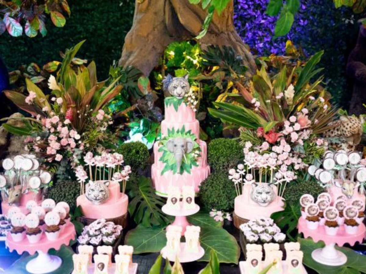 ideias decoração safari luxo festa infantil