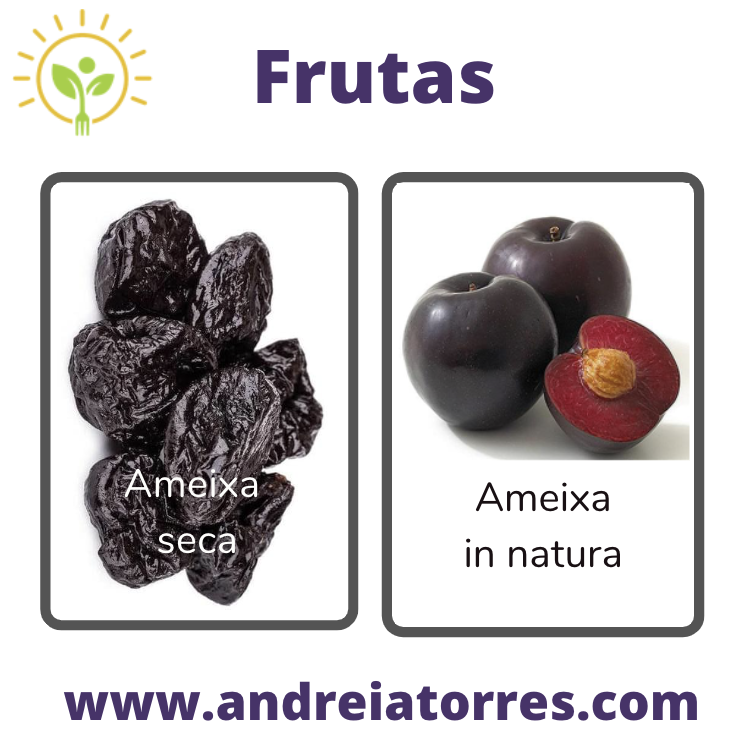 diferença entre ameixa fresca e seca