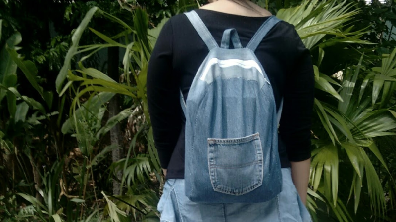 ideias criativas mochila jeans velha