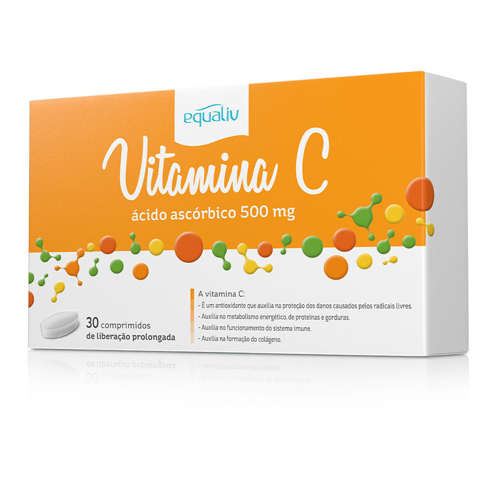 Equaliv Vitamina C 500mg 30 Comprimidos Liberação Prolongada