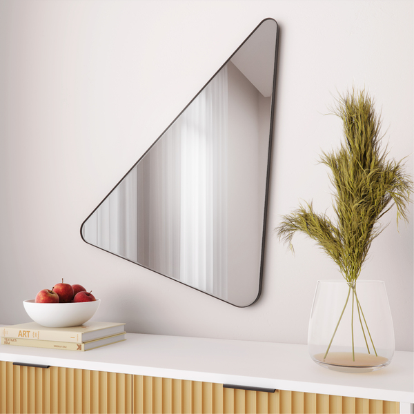 espelho triangular decoração