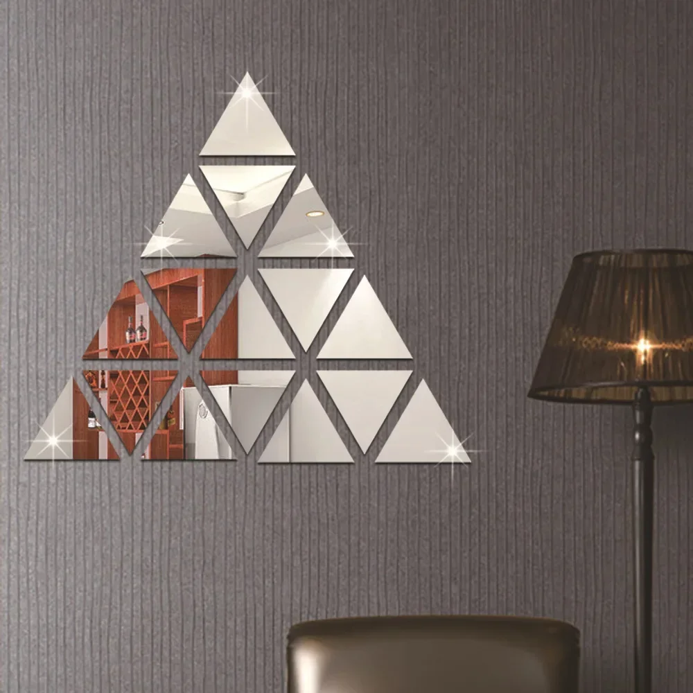 espelho triangular com led para lavabo pequeno