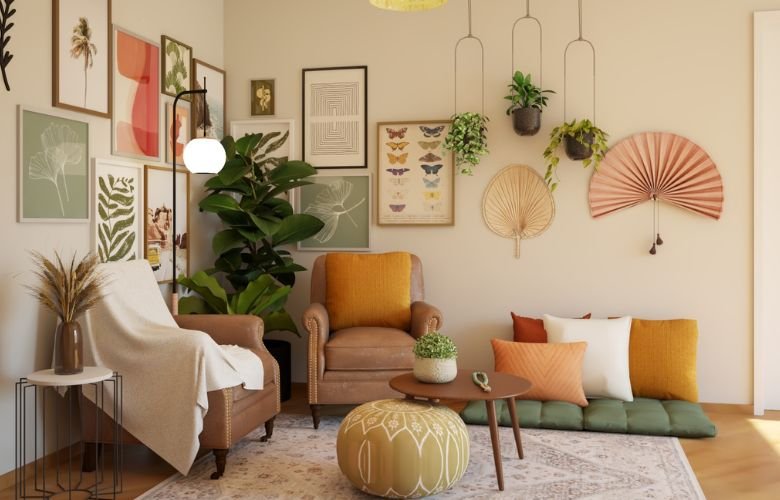 estilo de decoração boho chic