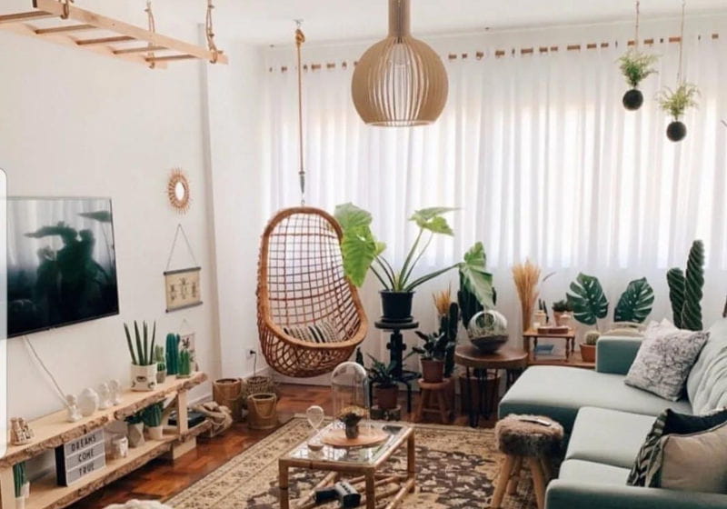 estilo de decoração boho chic