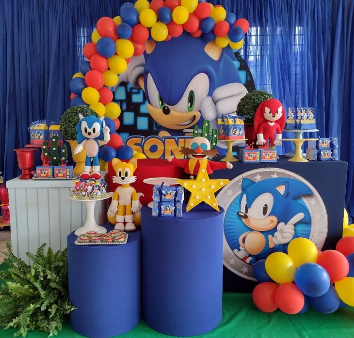 festa sonic decoração