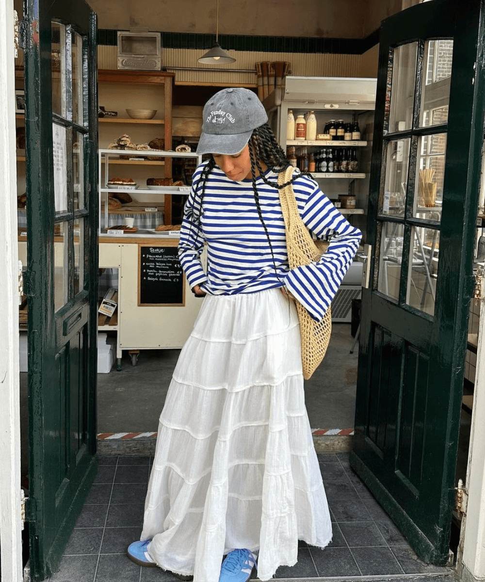 saia branca floral laise