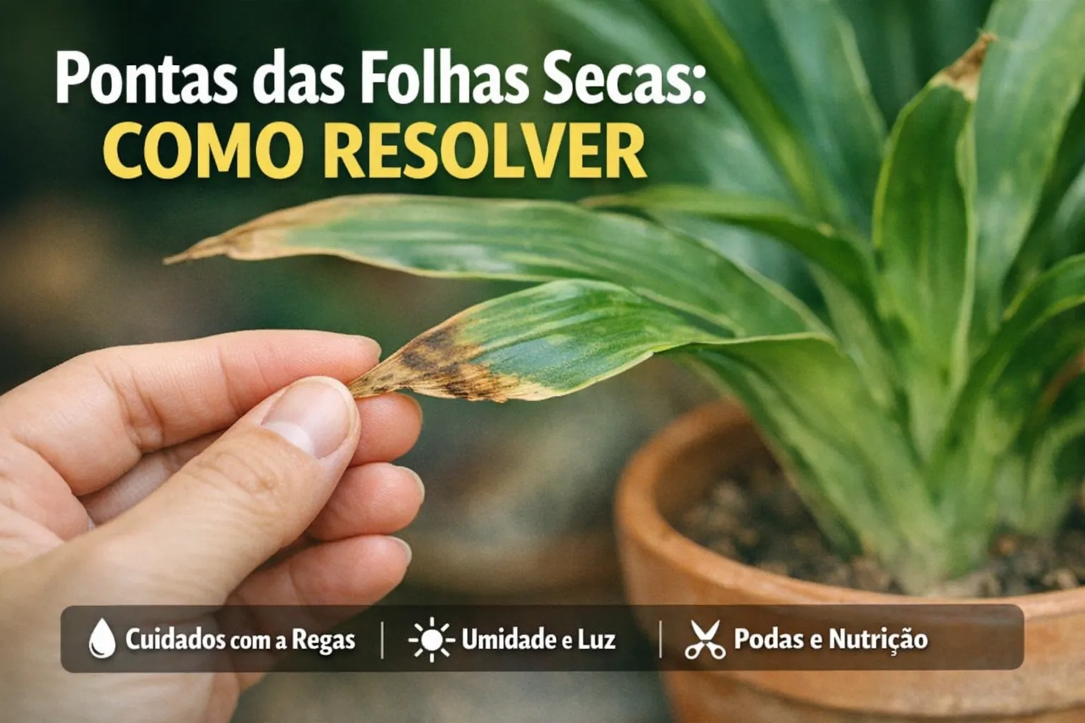 folhas com pontas secas o que fazer