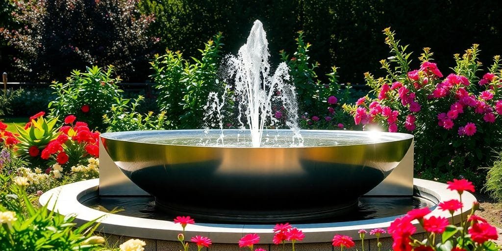 Como instalar uma fonte solar no jardim