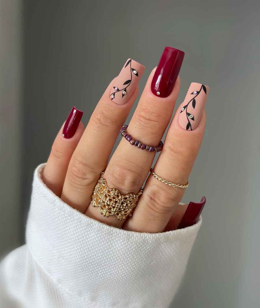 unhas de natal clássicas versus minimalistas qual escolher