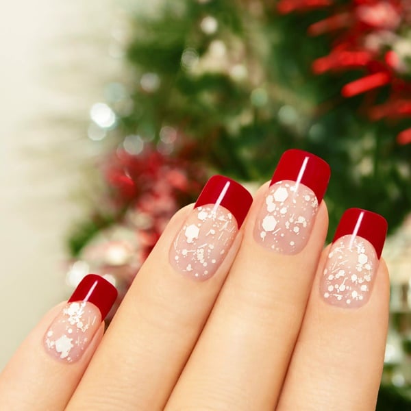unhas de natal clássicas versus minimalistas qual escolher