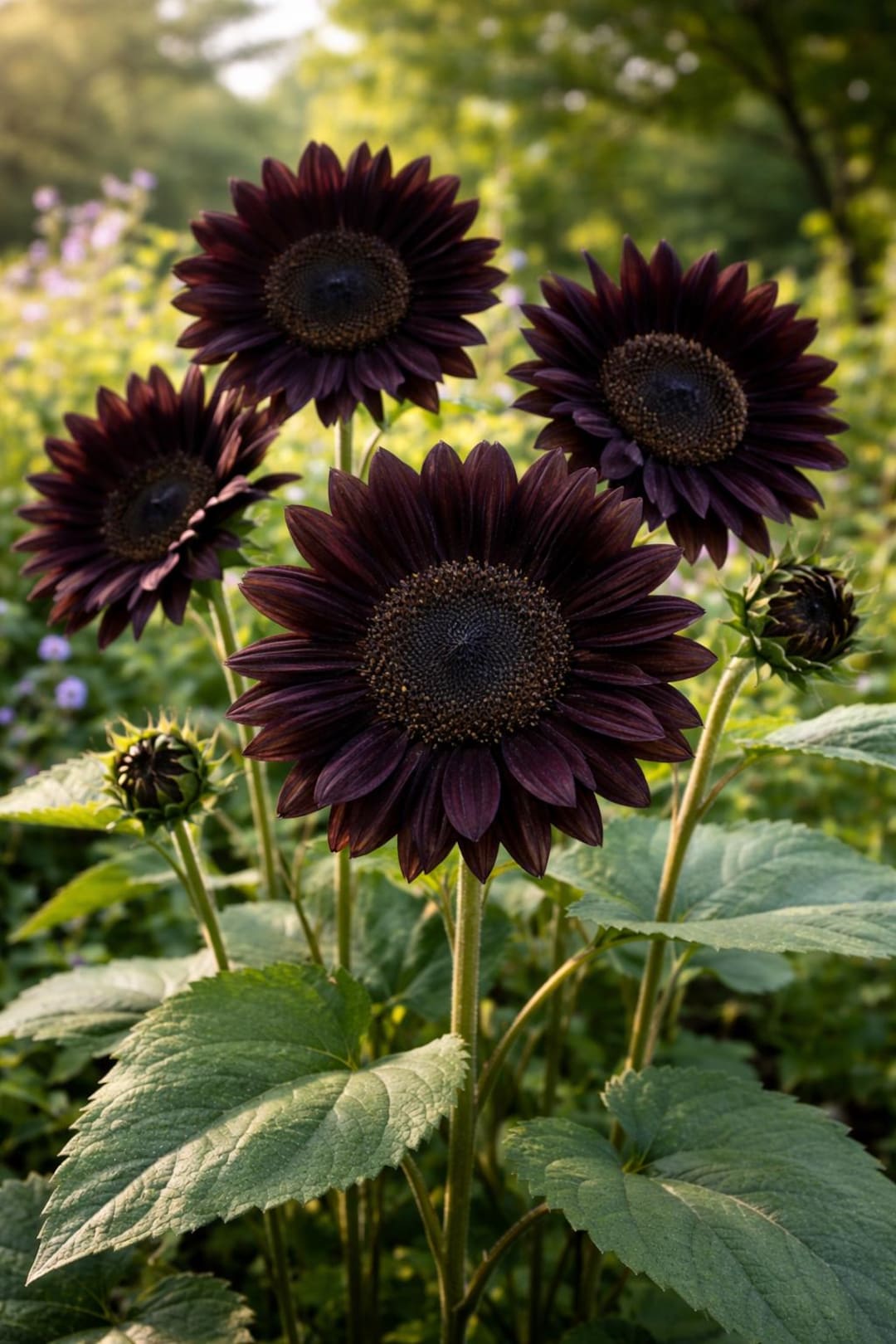 flores de girassol escuras