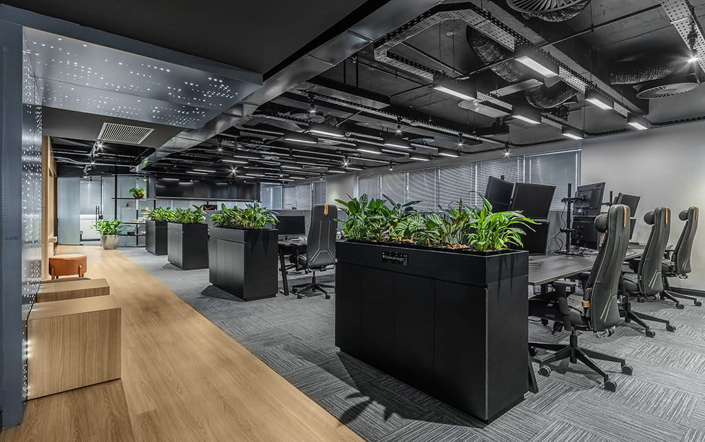 horta em escritórios
