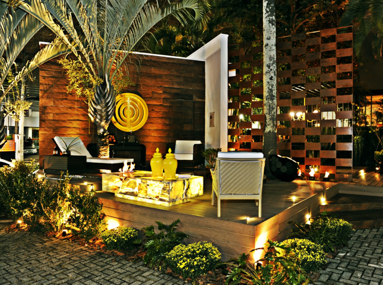 iluminação de jardim