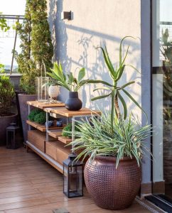 jardim vertical com vasos