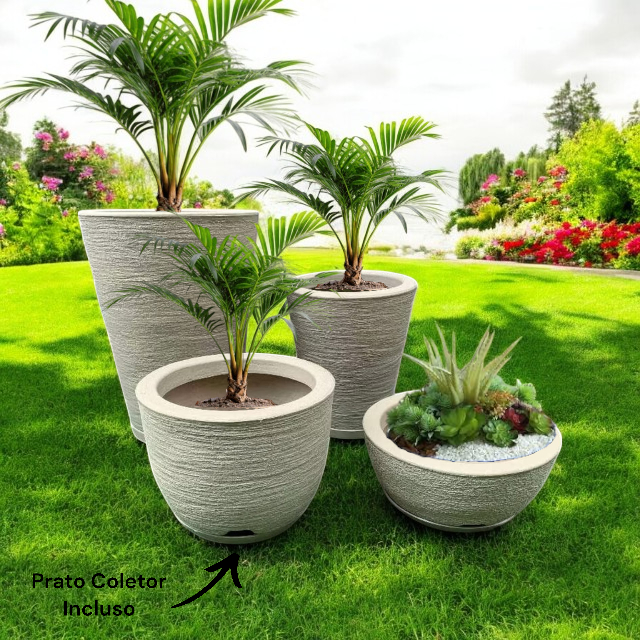 como montar jardim em vasos