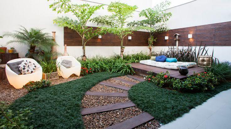 jardim simples para quintal