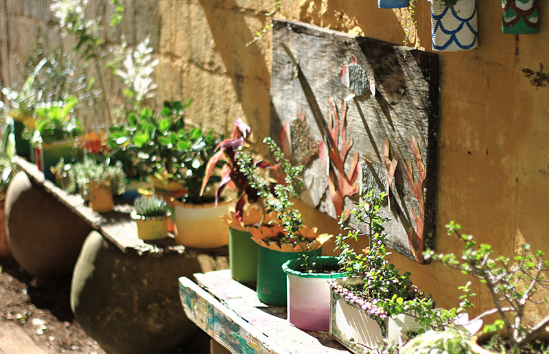 ideias de jardim com reciclagem