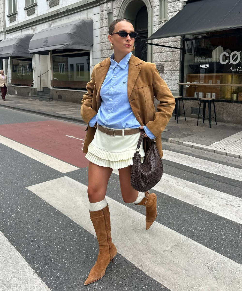 look bota marrom cano alto