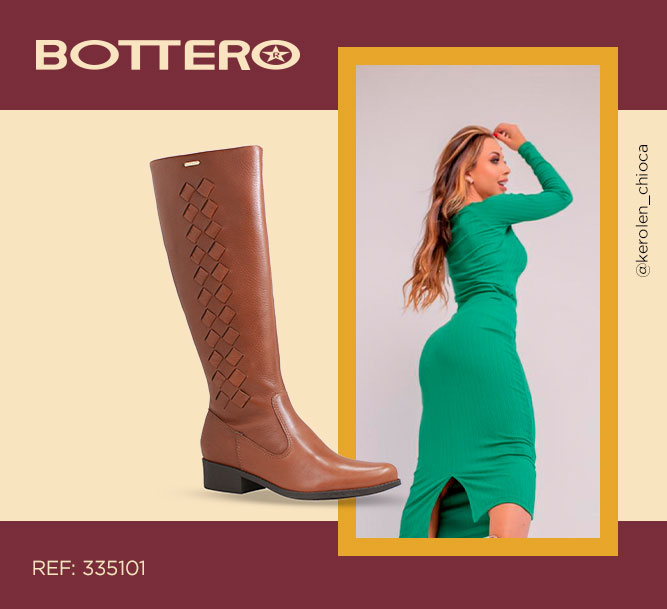 look bota marrom cano alto