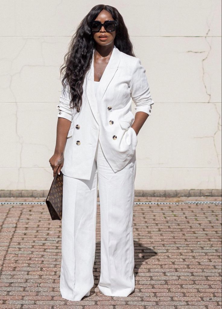 look com blazer branco noite