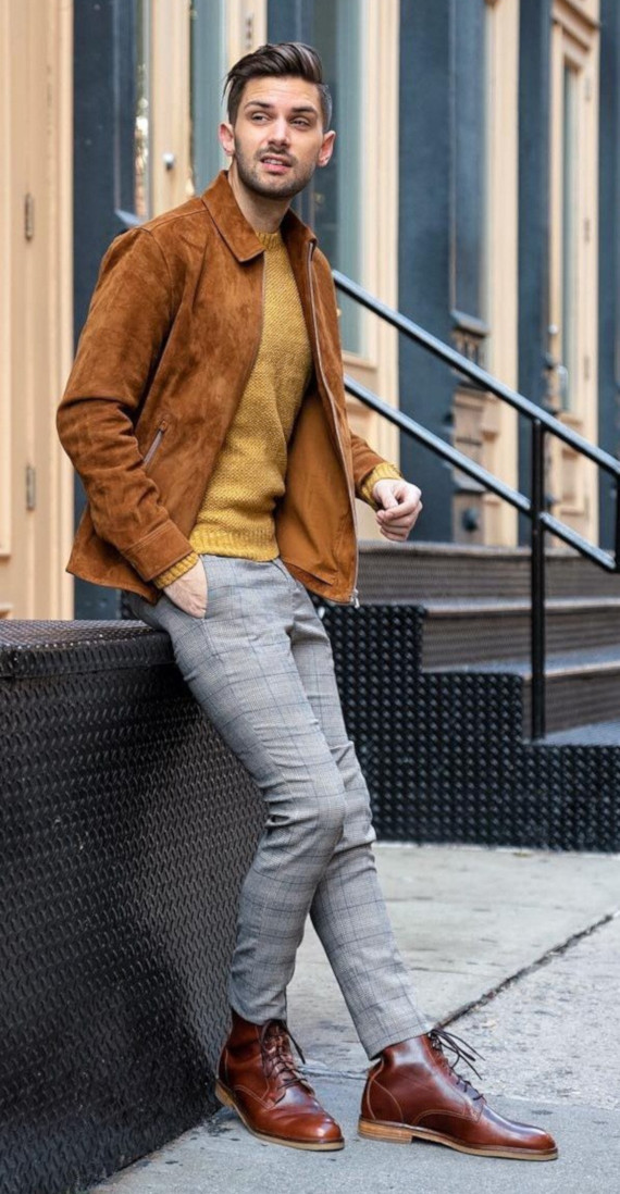 10 ideias de looks com jaqueta marrom para arrasar