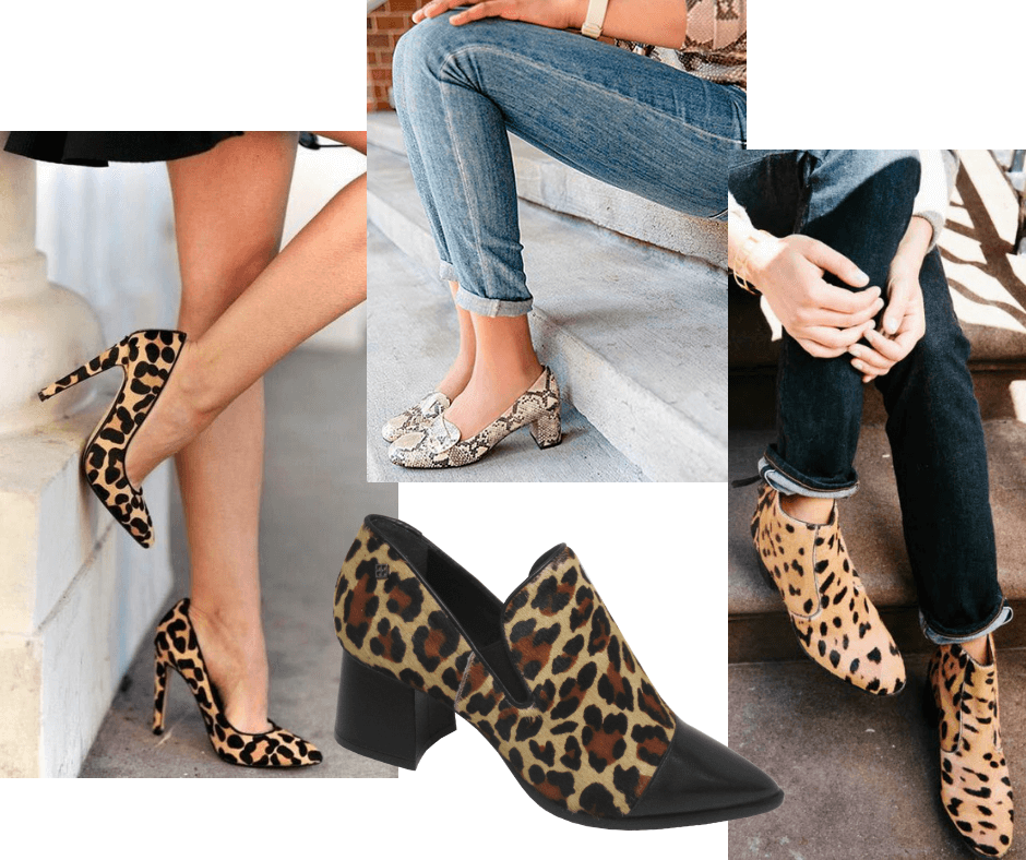ideias de looks com sapato animal print