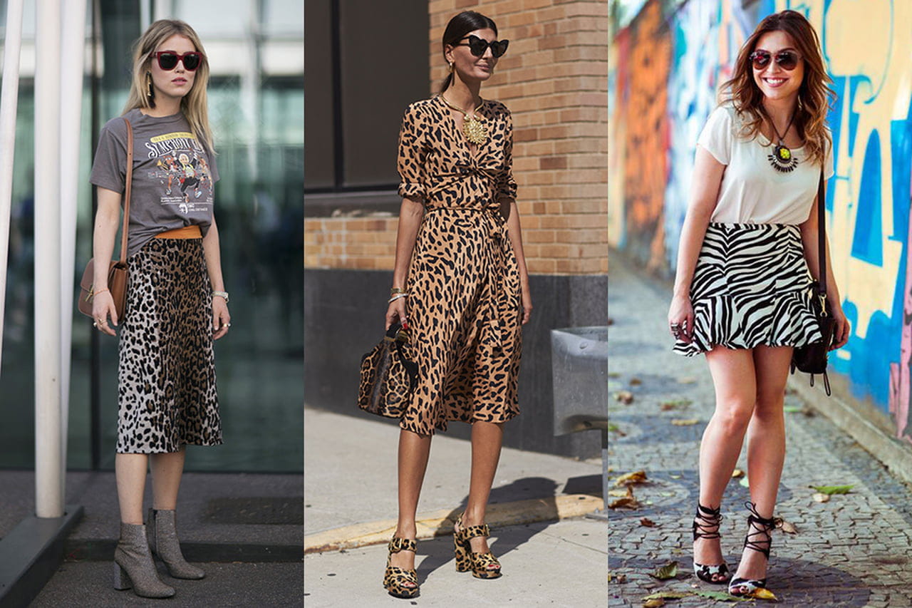 looks com sapato animal print