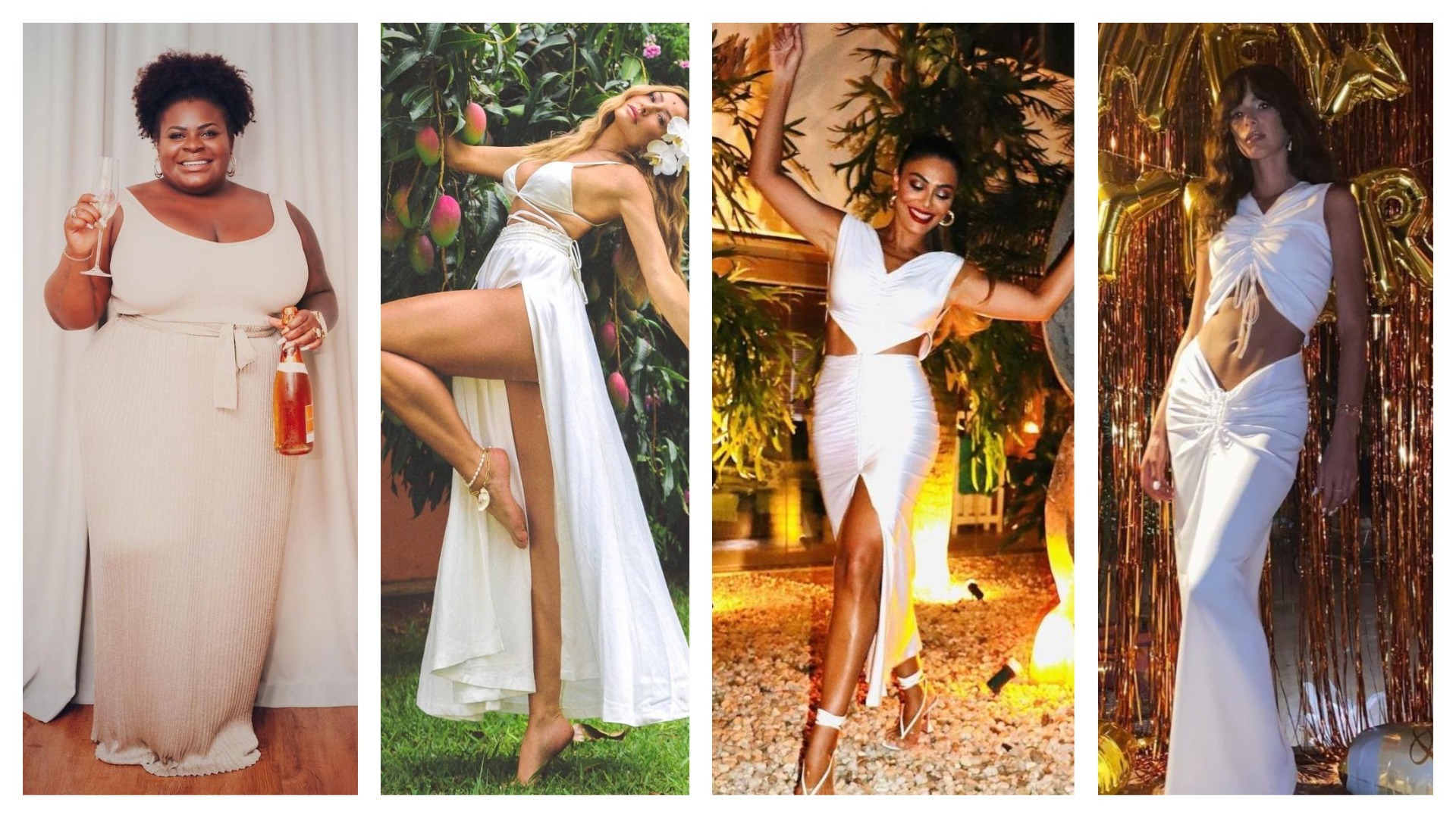 look dourado ou prata reveillon