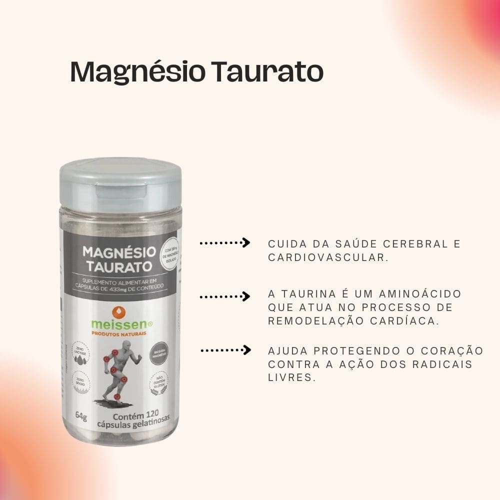 magnésio taurato para que serve