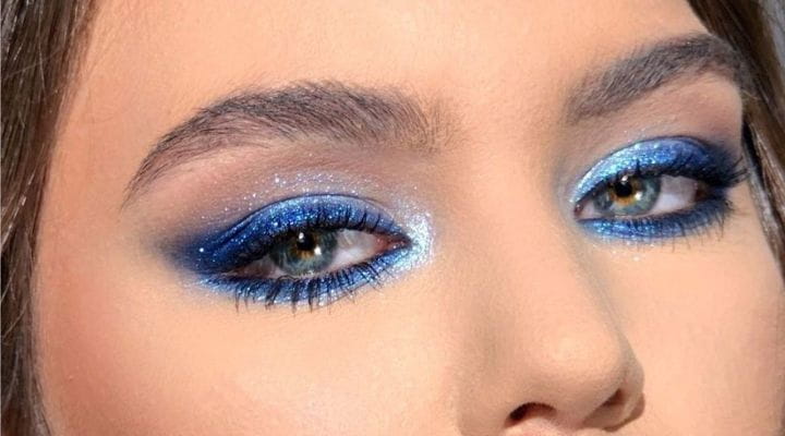 melhores ideias maquiagem debutante azul 2024