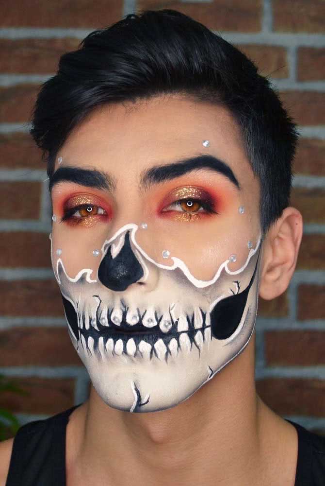 maquiagem halloween masculina profissional vs caseira