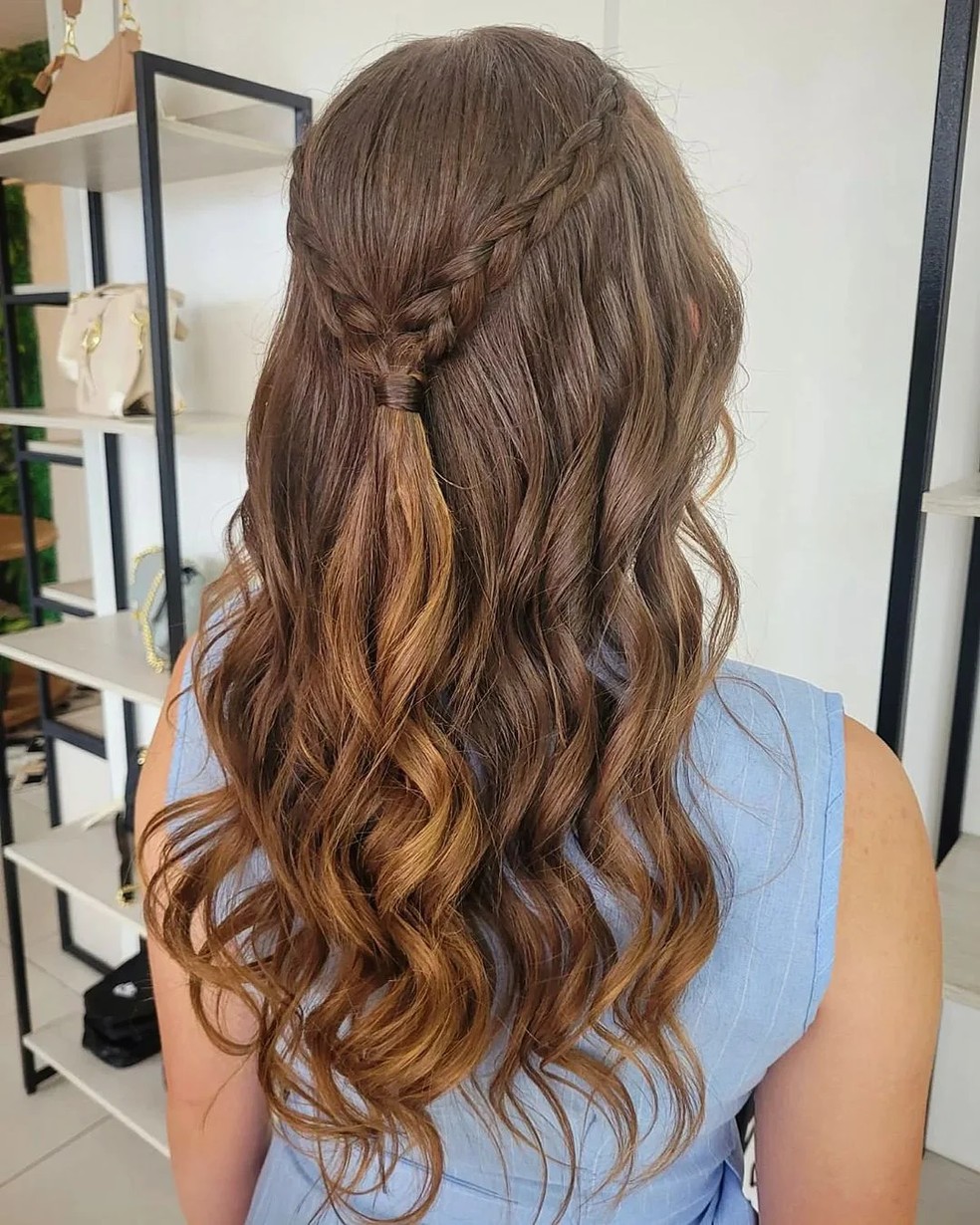 modelo de trança penteado