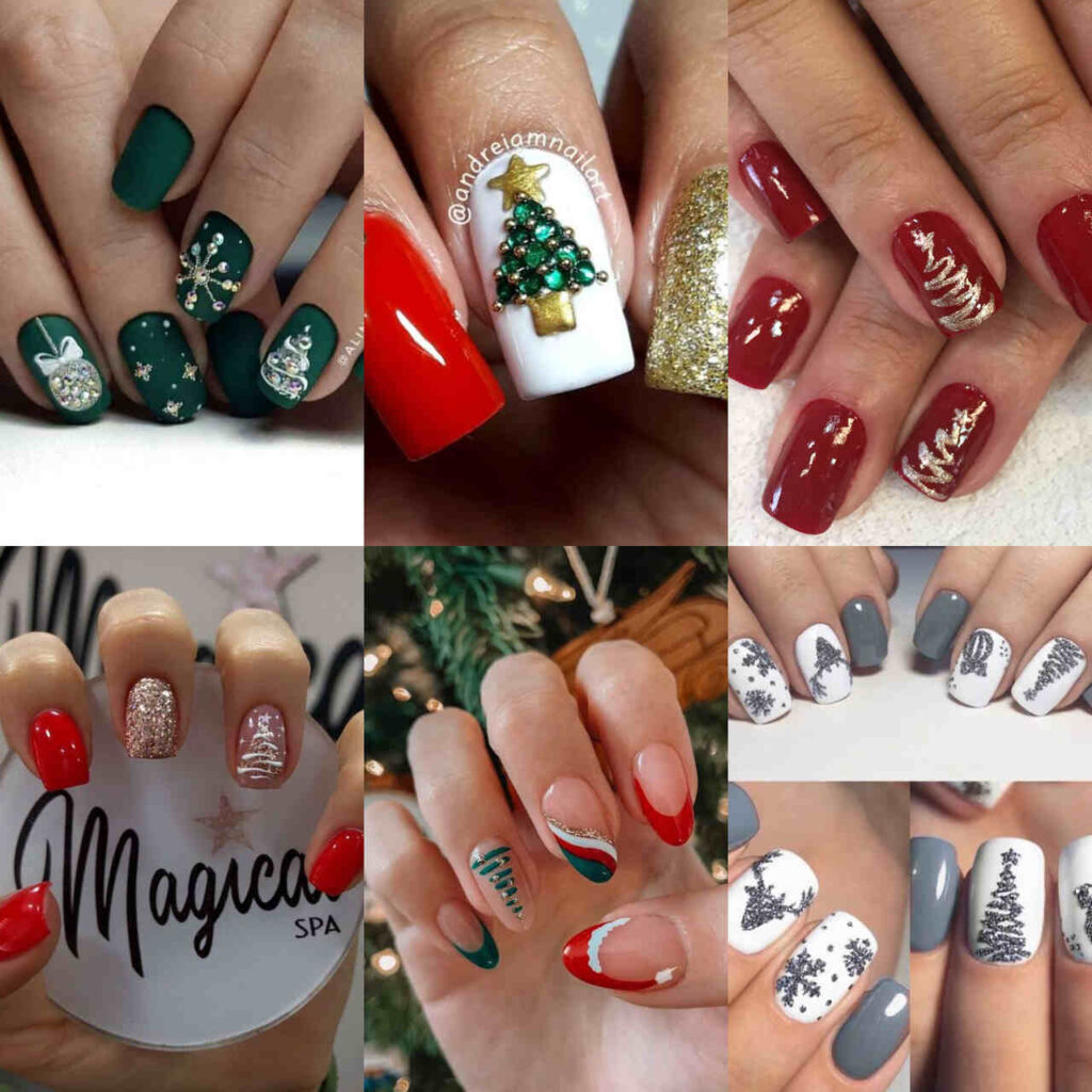unhas de natal clássicas versus modernas qual escolher