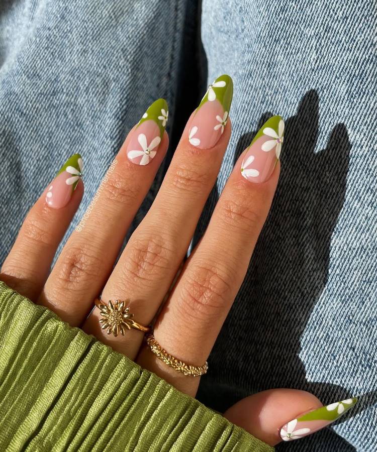 ideias de unhas amendoadas decoradas para 2025