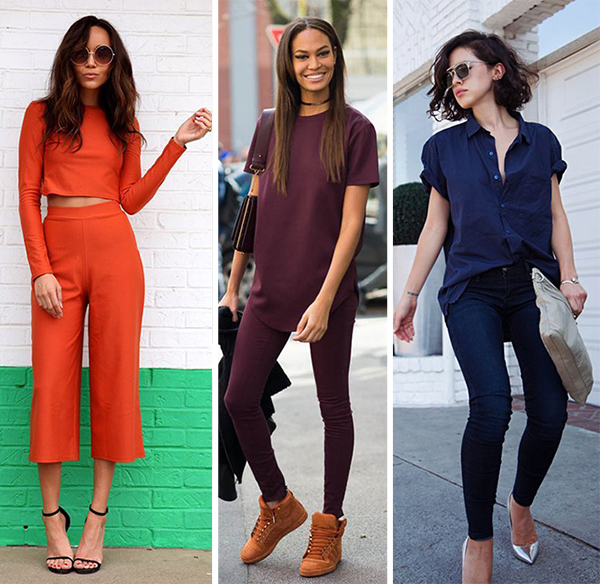 looks monocromáticos baratos e elegantes