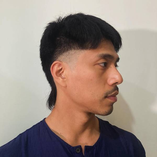 mullet soft com franja para cabelo liso