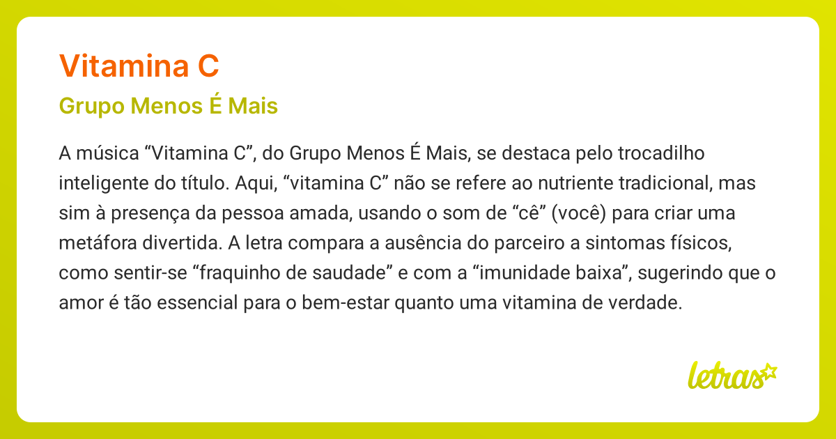 Vitamina C Menos É Mais