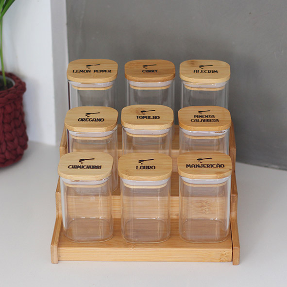 organizar potes de tempero