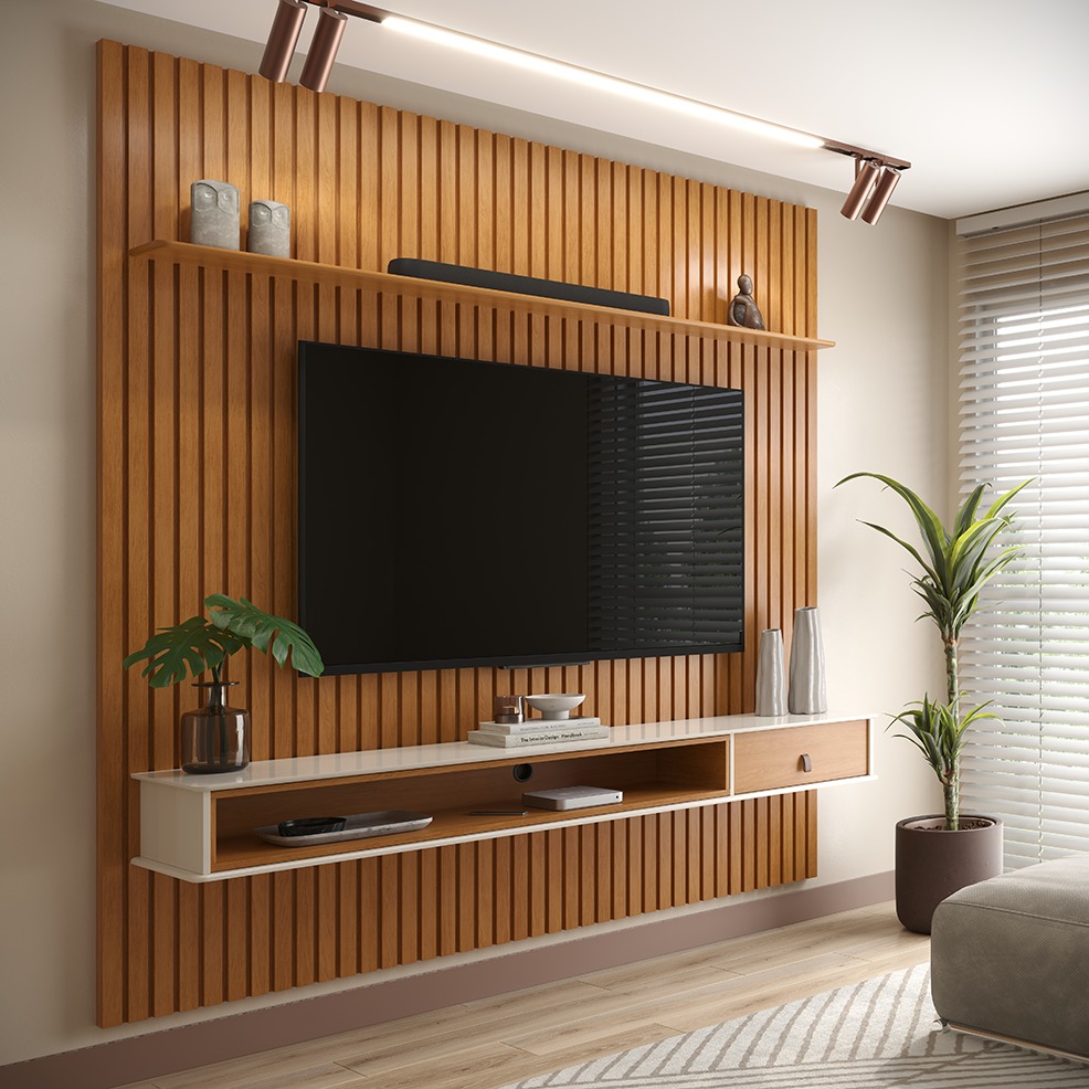 painel ripado mdf ou madeira natural qual escolher