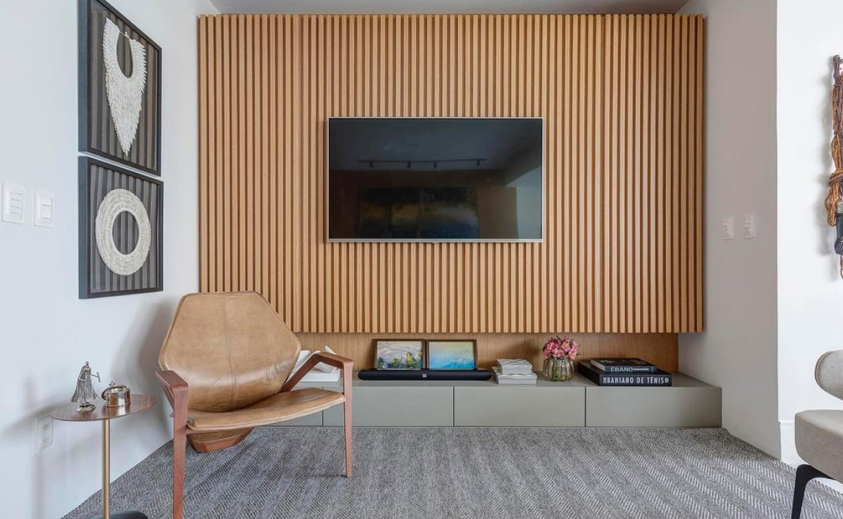 painel ripado com led embutido para cabeceira quarto