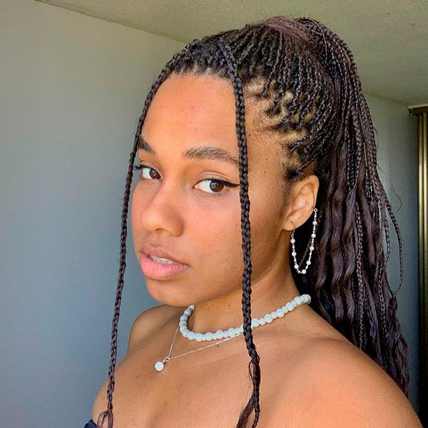 penteado com fibra solta