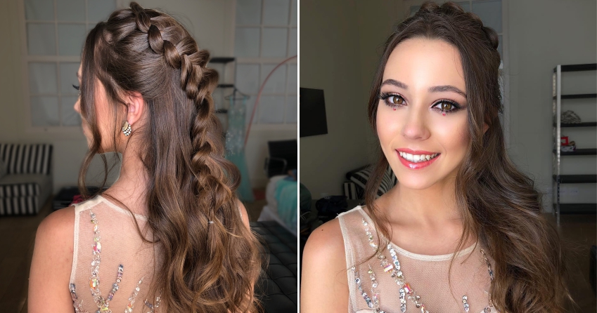 penteado de aniversário de 15 anos