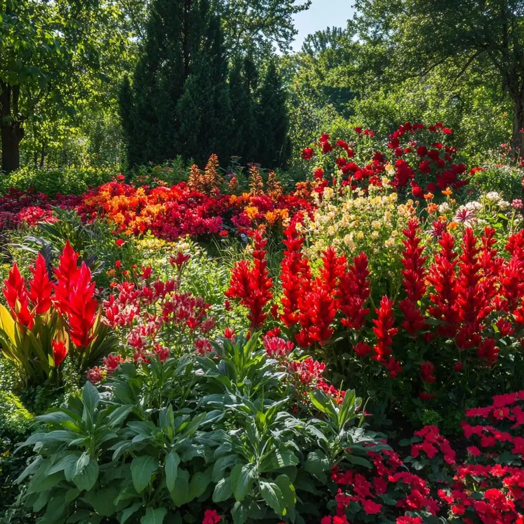 plantas vermelhas para jardim