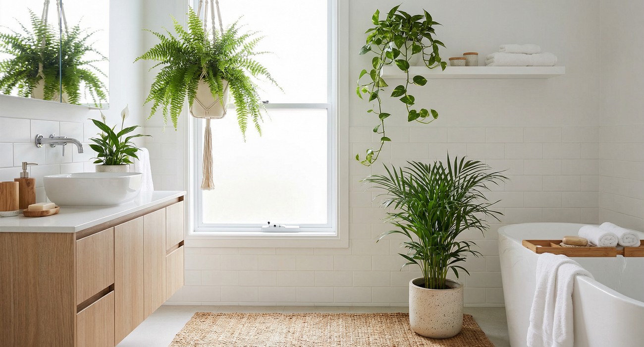 plantas que não precisam de sol banheiro