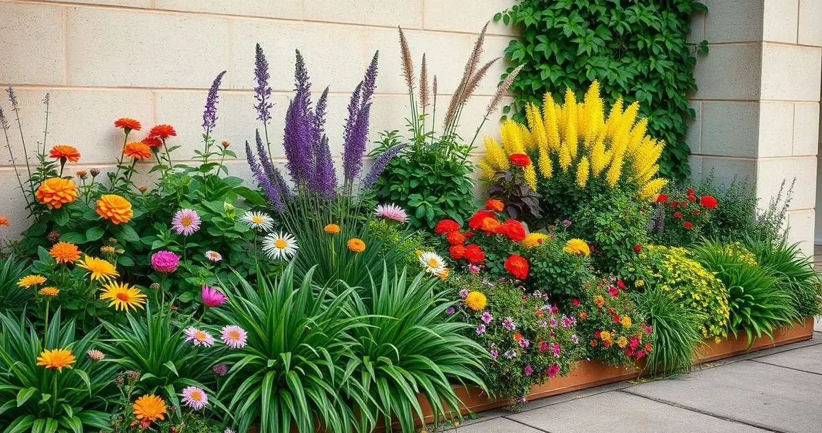 plantas com flores para canteiro de muro