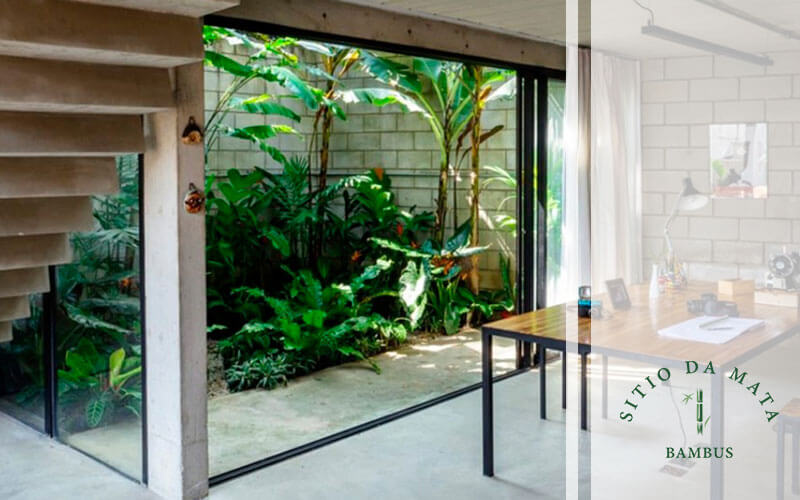 Decoração com pedras e elementos naturais para jardins de inverno