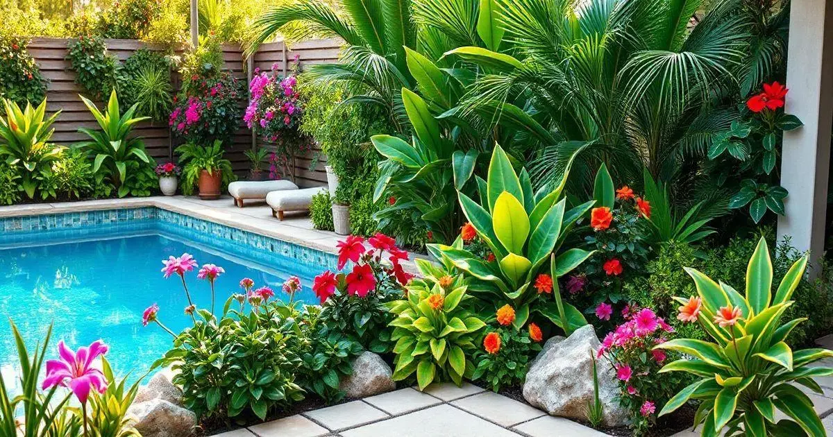 plantas para piscina grande