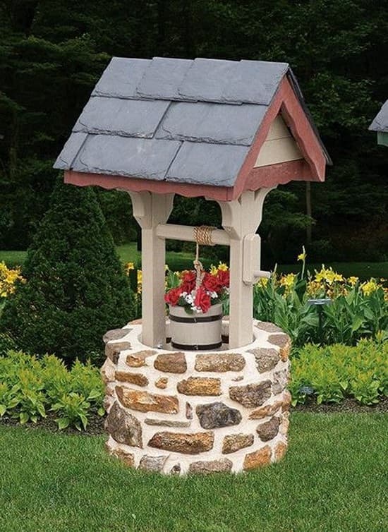 poço de decoração para jardim